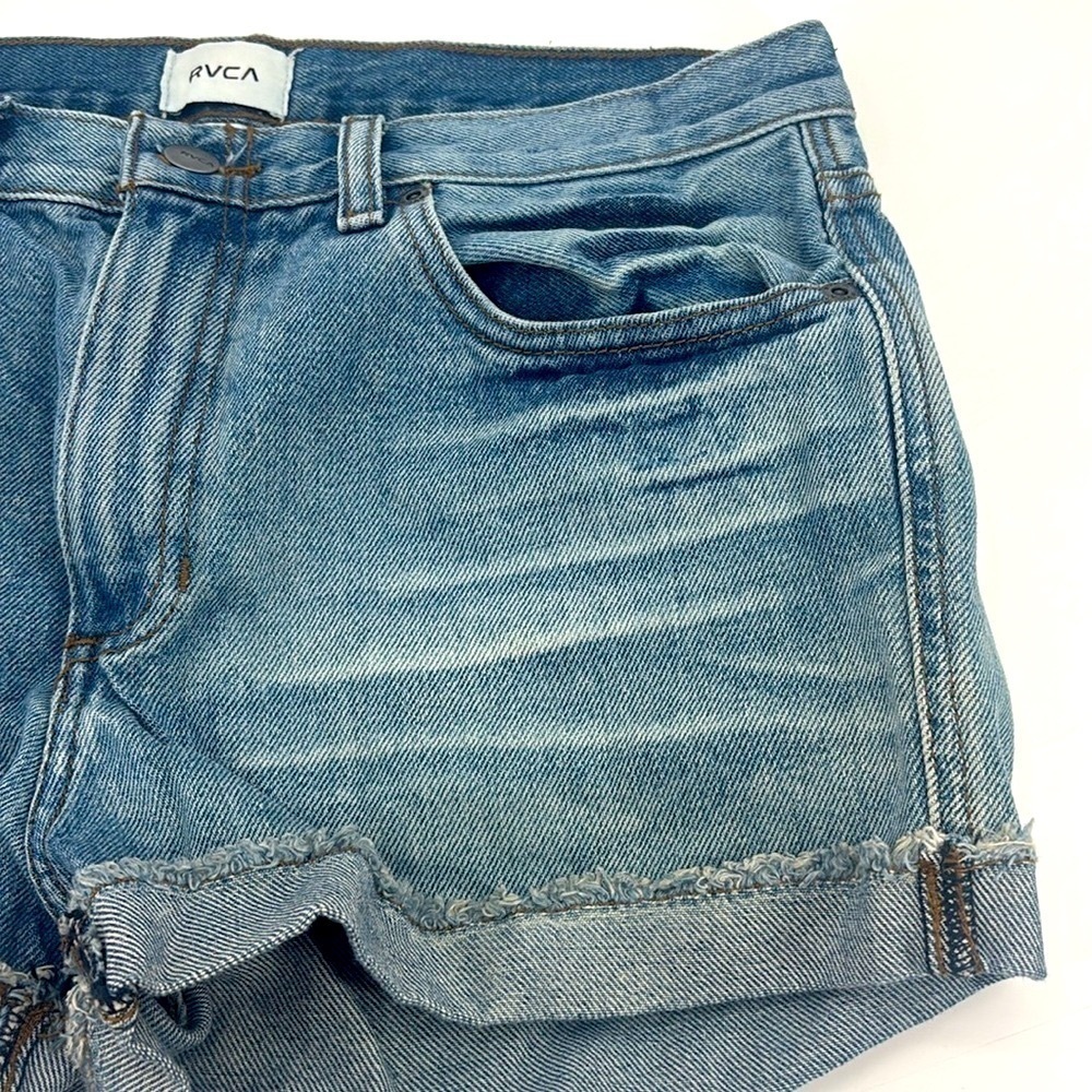 UEC RVCA high rise denim shirts size 28 - Picture 2 of 11